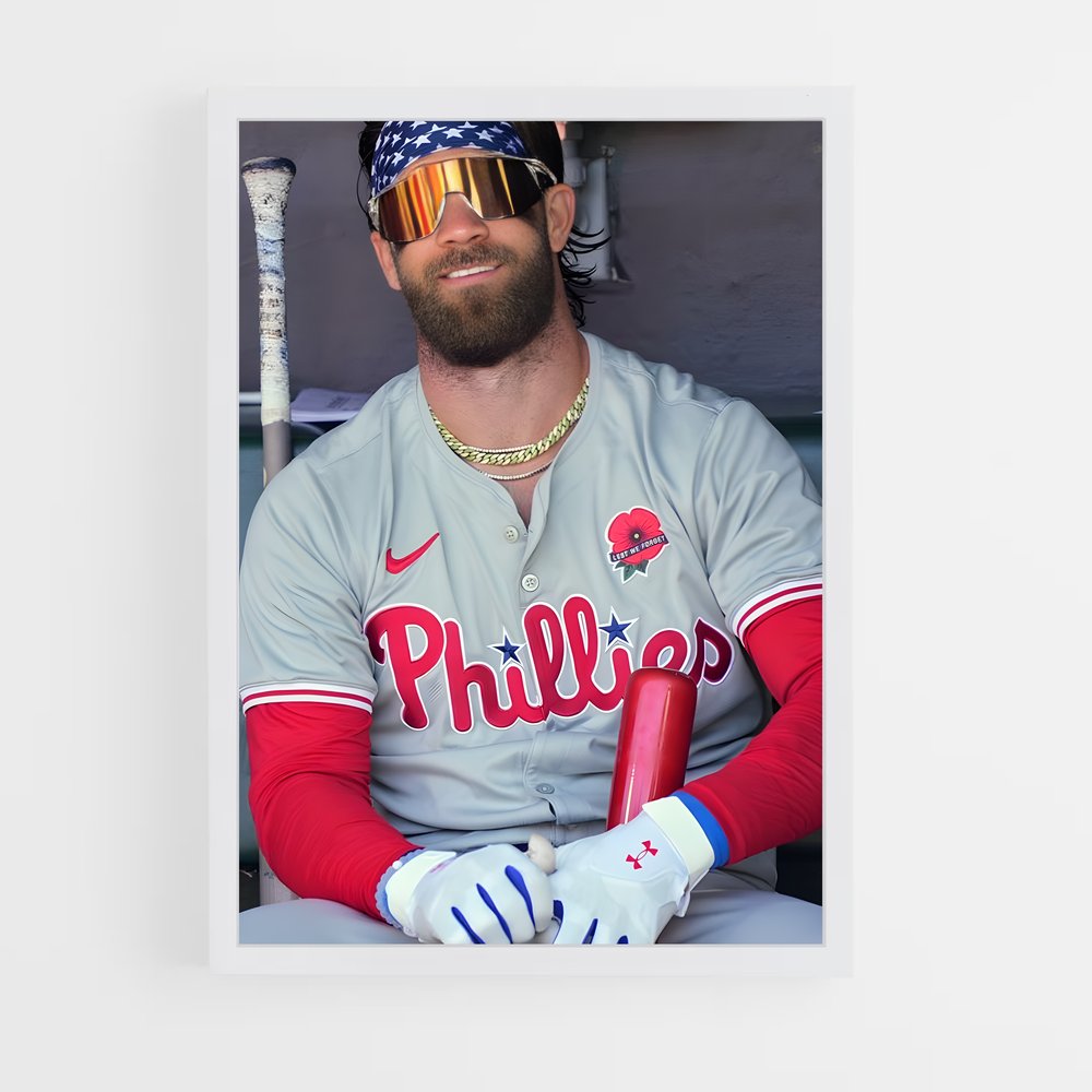Poster Bryce en Attente – affiche Baseball (vue 3)